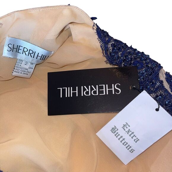 Sherri Hill Sheath Dress Lace Mini - Picture 9 of 10